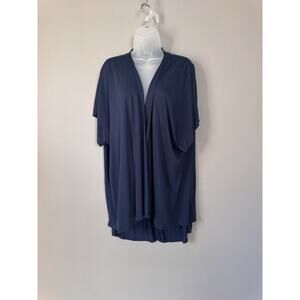 I jOAH Navy Short Sleeve Open Front Kimono Cardigan Small Oversized Small NWT